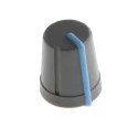 RS PRO 13 mm Diameter Grey Plastic Push-On Potentiometer Knob for 6 mm D Shaped Shaft 467-5973