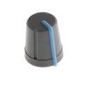 RS PRO 13 mm Diameter Grey Plastic Push-On Potentiometer Knob for 6 mm D Shaped Shaft 467-5973