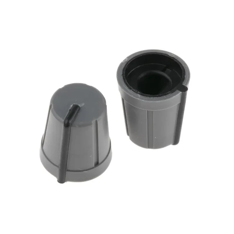 RS PRO 13 mm Diameter Grey Plastic Push-On Potentiometer Knob for 6 mm D Shaped Shaft 467-6011