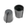 RS PRO 13 mm Diameter Grey Plastic Push-On Potentiometer Knob for 6 mm D Shaped Shaft 467-6011