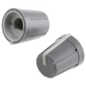 RS PRO 13 mm Diameter Grey Potentiometer Knob for 6 mm D Shaped Shaft 467-6005