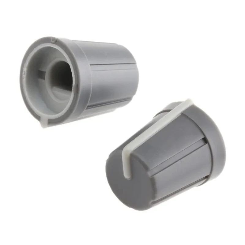 RS PRO 13 mm Diameter Grey Potentiometer Knob for 6 mm D Shaped Shaft 467-6005