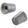 RS PRO 13 mm Diameter Grey Potentiometer Knob for 6 mm D Shaped Shaft 467-6005
