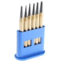 RS PRO 6-Piece Parallel Pin Punch Set Chrome Vanadium Steel, Octagonal Grip, 10 mm Shank Diameter 467-6572