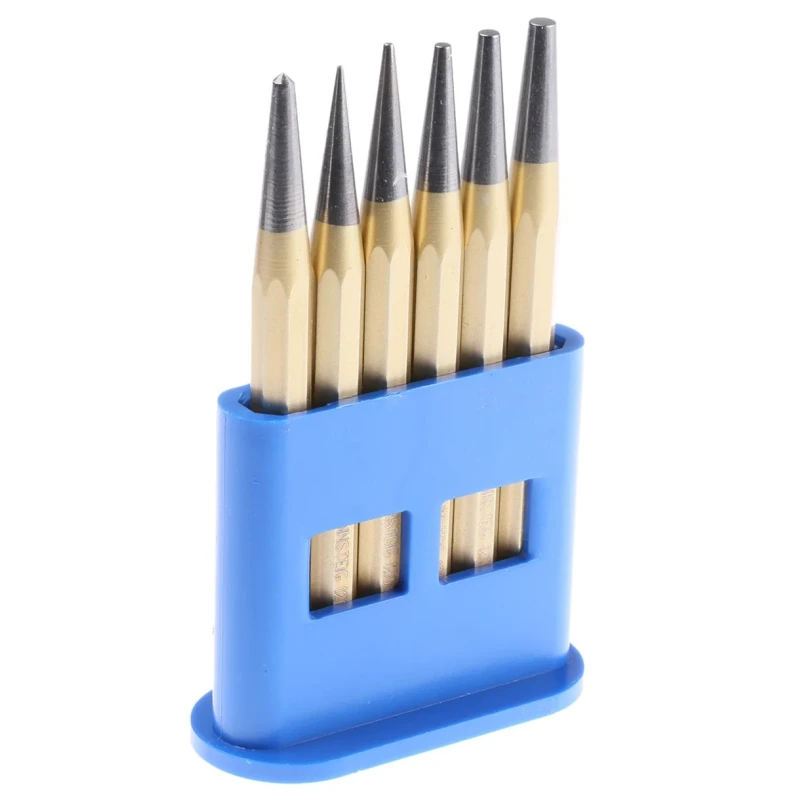 RS PRO 6-Piece Parallel Pin Punch Set Chrome Vanadium Steel, Octagonal Grip, 10 mm Shank Diameter 467-6572
