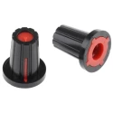 RS PRO 17 mm Knob Diameter Black Potentiometer Knob for 6 mm Shaft D Shaped 467-6027