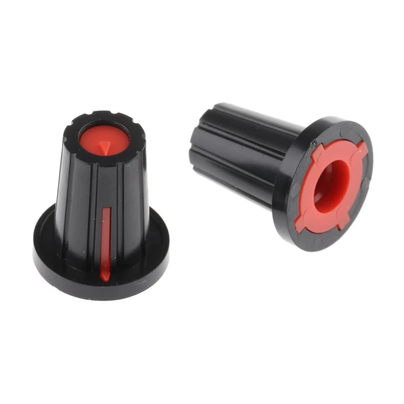RS PRO 17 mm Knob Diameter Black Potentiometer Knob for 6 mm Shaft D Shaped 467-6027