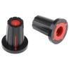 RS PRO 17 mm Knob Diameter Black Potentiometer Knob for 6 mm Shaft D Shaped 467-6027