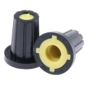 RS PRO 17 mm Knob Diameter Black Potentiometer Knob for 6 mm Shaft D Shaped 467-6033