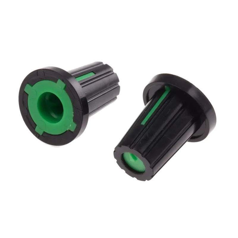 RS PRO 17 mm Knob Diameter Black Push-On Potentiometer Knob for 6 mm D Shaped Shaft 467-6061