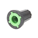 RS PRO 17 mm Knob Diameter Black Push-On Potentiometer Knob for 6 mm D Shaped Shaft 467-6061