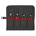 Knipex 4-Piece Circlip Plier Set, Heavy Duty Precision Circlip Pliers in Robust Polyester Fabric Kit 00 19 57