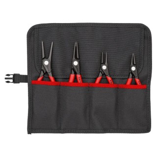Knipex 4-Piece Circlip Plier Set, Heavy Duty Precision Circlip Pliers in Robust Polyester Fabric Kit 00 19 57