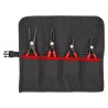 Knipex 4-Piece Circlip Plier Set, Heavy Duty Precision Circlip Pliers in Robust Polyester Fabric Kit 00 19 57