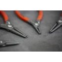 Knipex 4-Piece Circlip Plier Set, Heavy Duty Precision Circlip Pliers in Robust Polyester Fabric Kit 00 19 57
