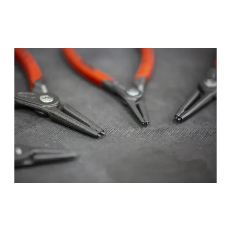 Knipex 4-Piece Circlip Plier Set, Heavy Duty Precision Circlip Pliers in Robust Polyester Fabric Kit 00 19 57