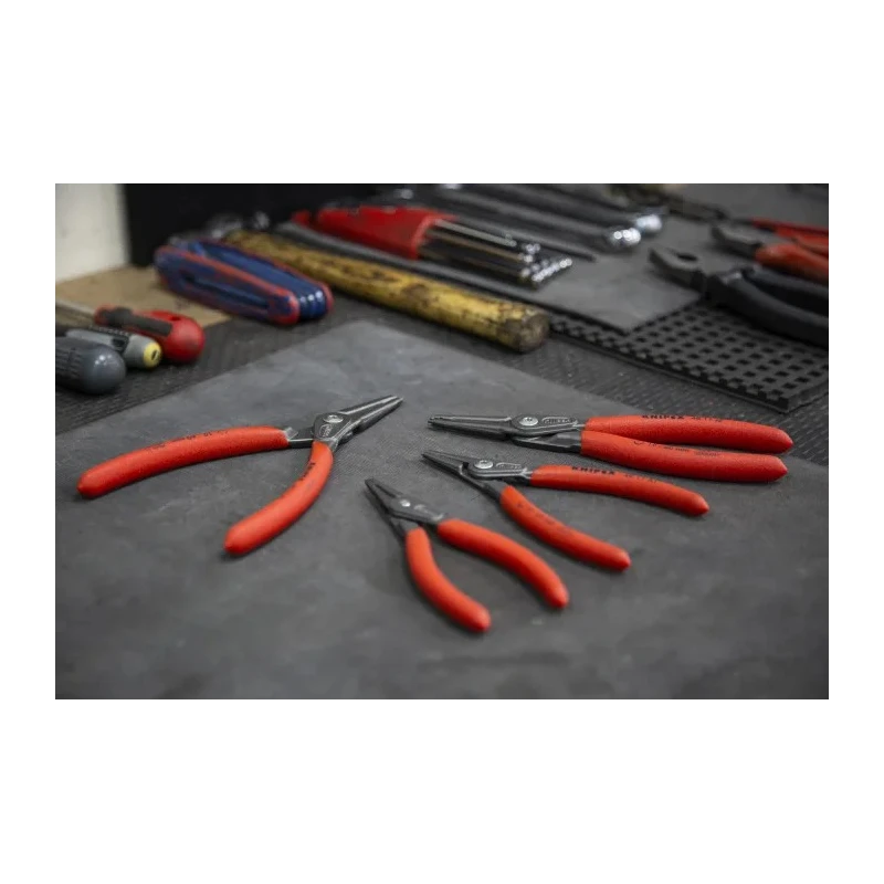 Knipex 4-Piece Circlip Plier Set, Heavy Duty Precision Circlip Pliers in Robust Polyester Fabric Kit 00 19 57