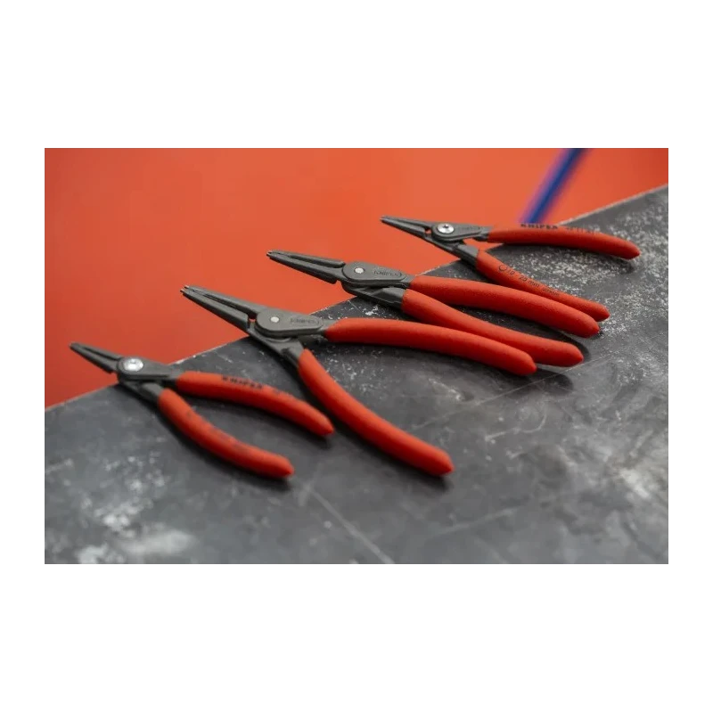 Knipex 4-Piece Circlip Plier Set, Heavy Duty Precision Circlip Pliers in Robust Polyester Fabric Kit 00 19 57