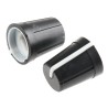 RS PRO 13 mm Knob Diameter Black Plastic Push-On Potentiometer Knob for 6.4 mm D-Shaped Shaft 467-6780
