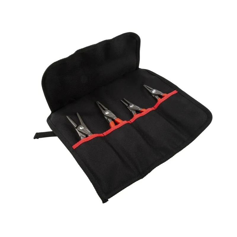 Knipex 4-Piece Circlip Plier Set, Heavy Duty Precision Circlip Pliers in Robust Polyester Fabric Kit 00 19 57