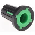 RS PRO 17 mm Diameter Black Push-On Plastic Potentiometer Knob for 6.4 mm D Shaped Shaft 467-6768