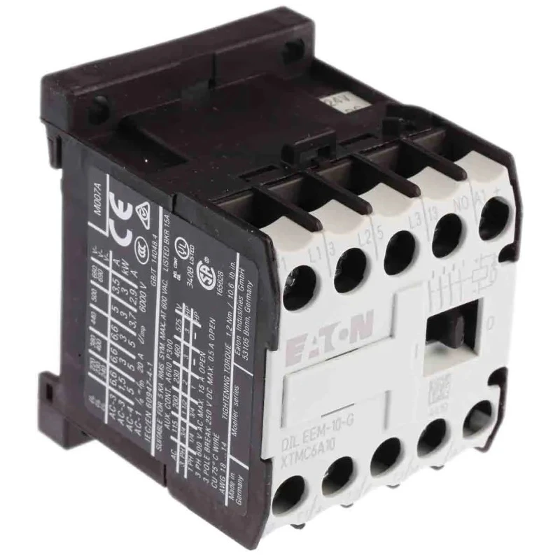 Eaton DILEEM Contactor 24V dc Coil 3-Pole 6.6A 3 kW 3 NO 690V ac 051643 DILEEM-10-G(24VDC)