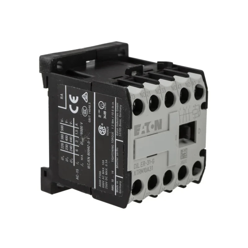 Eaton DILER Contactor 24V DC Coil 4-Pole 3A 3 NO/1 NC 400V AC 010157 DILER-31-G(24VDC)