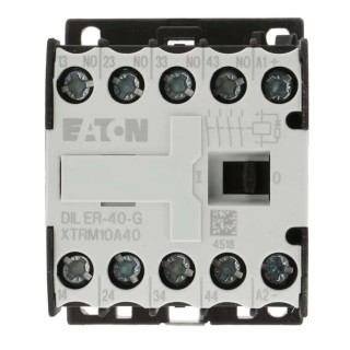 Eaton DILER Contactor, 24V DC Coil, 4-Pole, 3 A Contact Current, 4 NO Normal State Configuration 010223 DILER-40-G(24VDC)