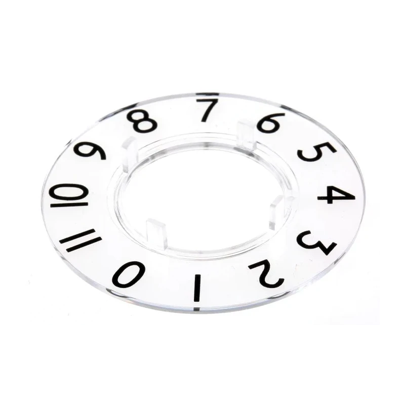 RS PRO Potentiometer Dial Knob 46.8 mm Diameter Clear Plastic for 24 mm Circular Shaft 468-0767