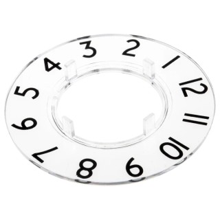 RS PRO 46.8 mm Knob Diameter Clear Potentiometer Dial for 24 mm Shaft Circular 468-0773
