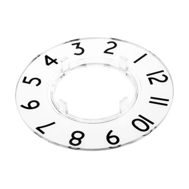 RS PRO 46.8 mm Knob Diameter Clear Potentiometer Dial for 24 mm Shaft Circular 468-0773