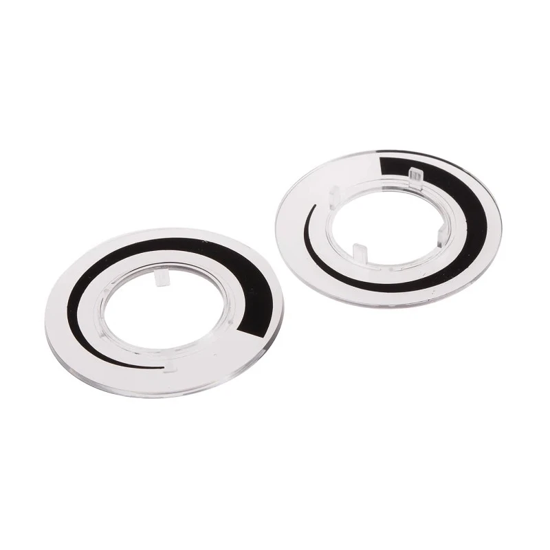 RS PRO 46.8 mm Knob Diameter Clear Potentiometer Dial for 24 mm Circular Shaft 468-0789