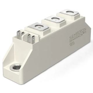 Semikron Danfoss Diode/Thyristor Module SCR 1200 V, 106 A 150 mA 2.25 kA 1.65 V SKKH 106/12 E
