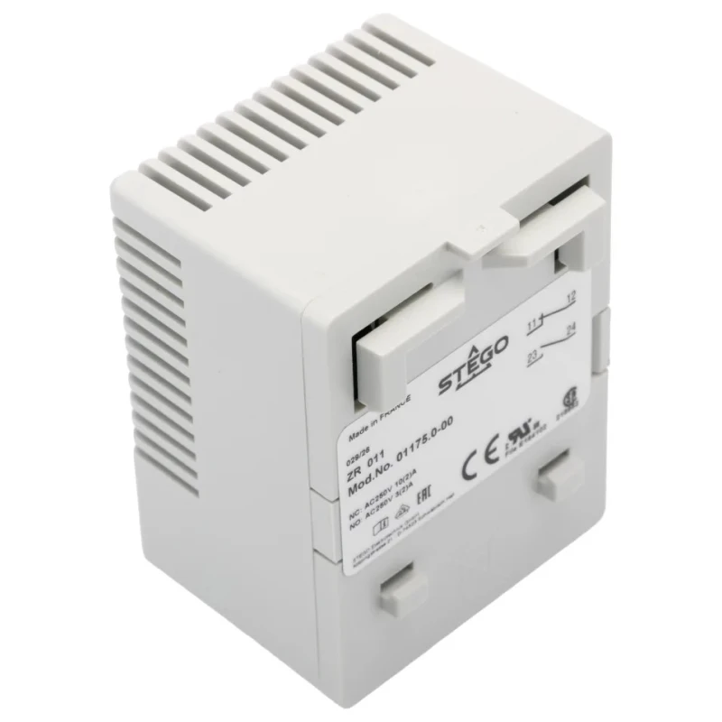 STEGO NC/NO Enclosure Thermostat 120V AC 250V AC 80 °C Max Operating Temperature -10 °C Min Operating Temperature 01175.0-00