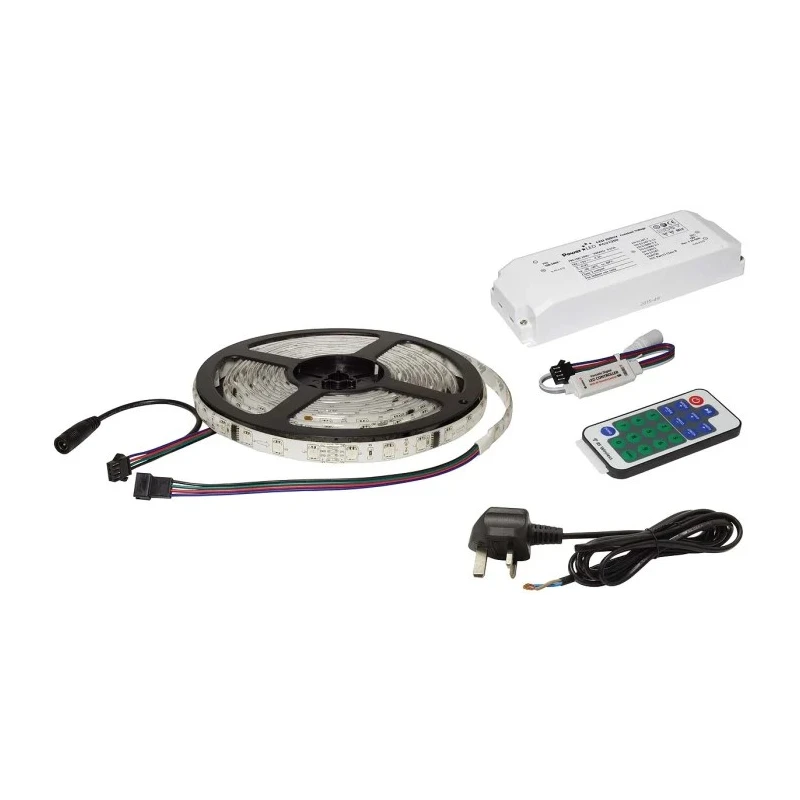 PowerLED LED Light Kit Digital RGBD Colour-Chasing 12 V 48 LEDs IP65 Flexible Strip F10-RGBD-12-48-65-KIT