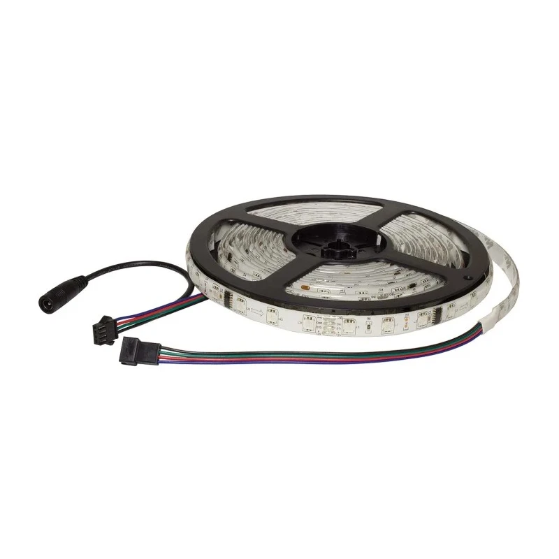 PowerLED 12V RGB LED Strip, 3000K Colour Temperature, 5 m Length, IP65, 14.4W per Metre, 48 LEDs per F10-RGBD-12-48-65-FP