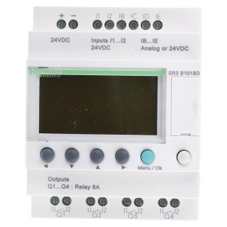 Schneider Electric Zelio Logic Series Logic Module 6-Input Analogue Input 4 Outputs Relay Output SR3B101BD
