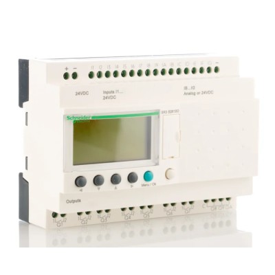 Schneider Electric Zelio Logic Series Logic Module, 12-Input, Discrete and Analogue Input, 8 Relay Outputs, 24V DC SR2B201BD