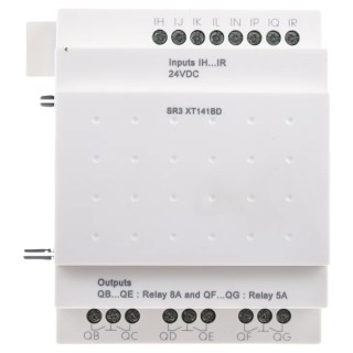 Schneider Electric Zelio Logic Series I/O Module 24V DC Supply 8 Inputs Discrete Input 6 Relay Outputs SR3XT141BD