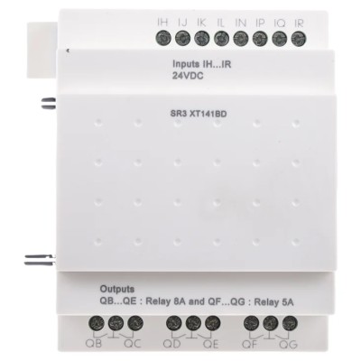 Schneider Electric Zelio Logic Series I/O Module 24V DC Supply 8 Inputs Discrete Input 6 Relay Outputs SR3XT141BD