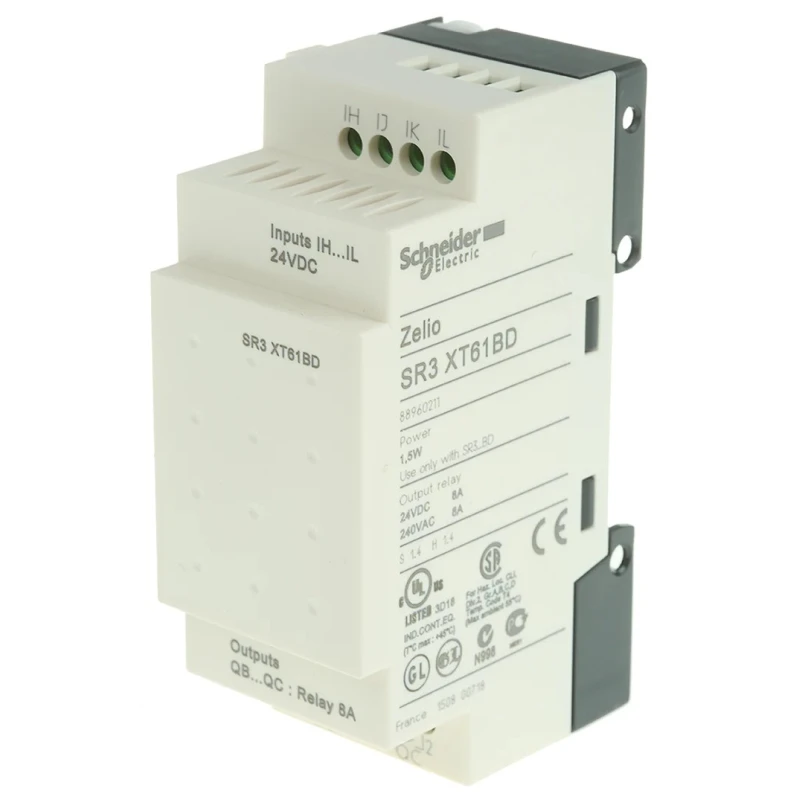 Schneider Electric Zelio Logic Series I/O Module 4-Input Discrete Input 2 Outputs Relay Output SR3XT61BD