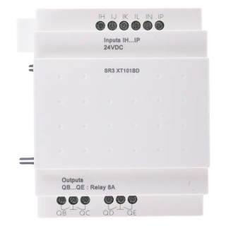 Schneider Electric Zelio Logic Series I/O Module, 6-Input Discrete Input, 4 Relay Outputs 24V DC SR3XT101BD