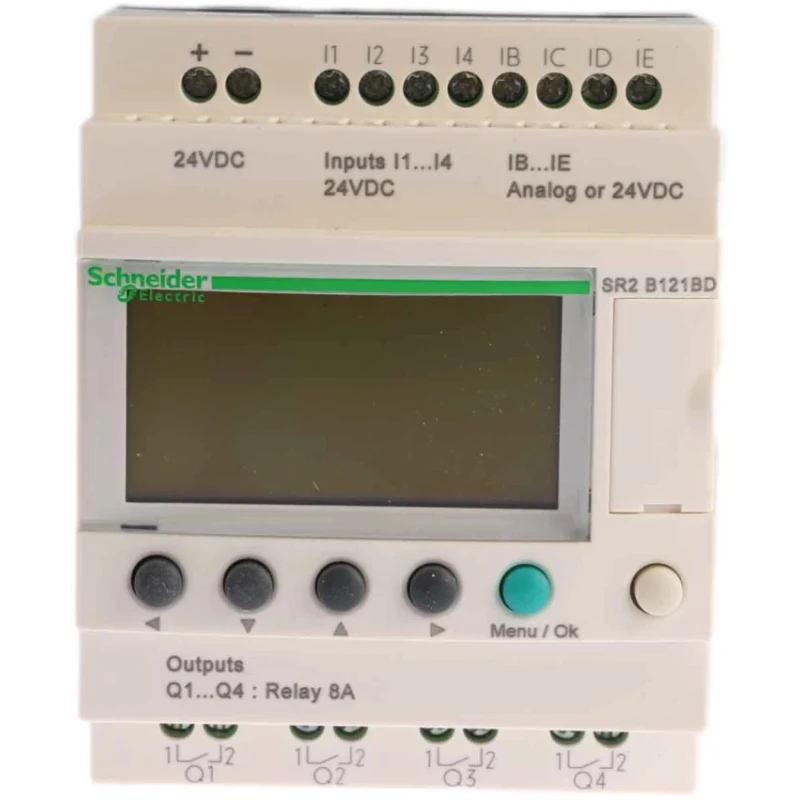 Schneider Electric Zelio Logic 2 Series PLC CPU, 8-Input, Digital and Analogue Inputs, 4 Relay Outputs SR2PACKBD