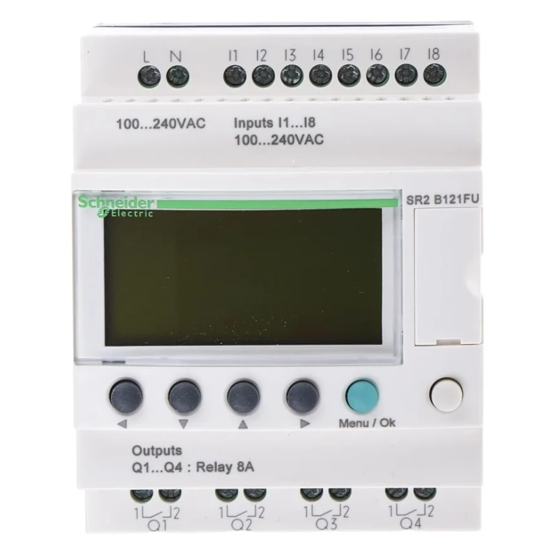 Schneider Electric Zelio Logic Series PLC CPU, 8-Input Digital, 4 Relay Outputs SR2PACKFU