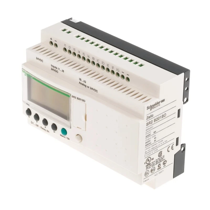 Schneider Electric Zelio Logic Series Programmable Logic Controller CPU 12 Inputs Digital Analogue, 8 Relay SR2PACK2BD