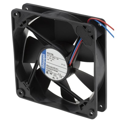 ebm-papst 4400 F Series Axial Fan 12V dc 1.3W 94 m³/h Sleeve Bearing Rectangular Frame 119 mm 4412FGL