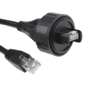 Bulgin Buccaneer for Data Cat5e Ethernet Cable, 3 m, Screened, Shielded, Black Polyurethane Jacket 