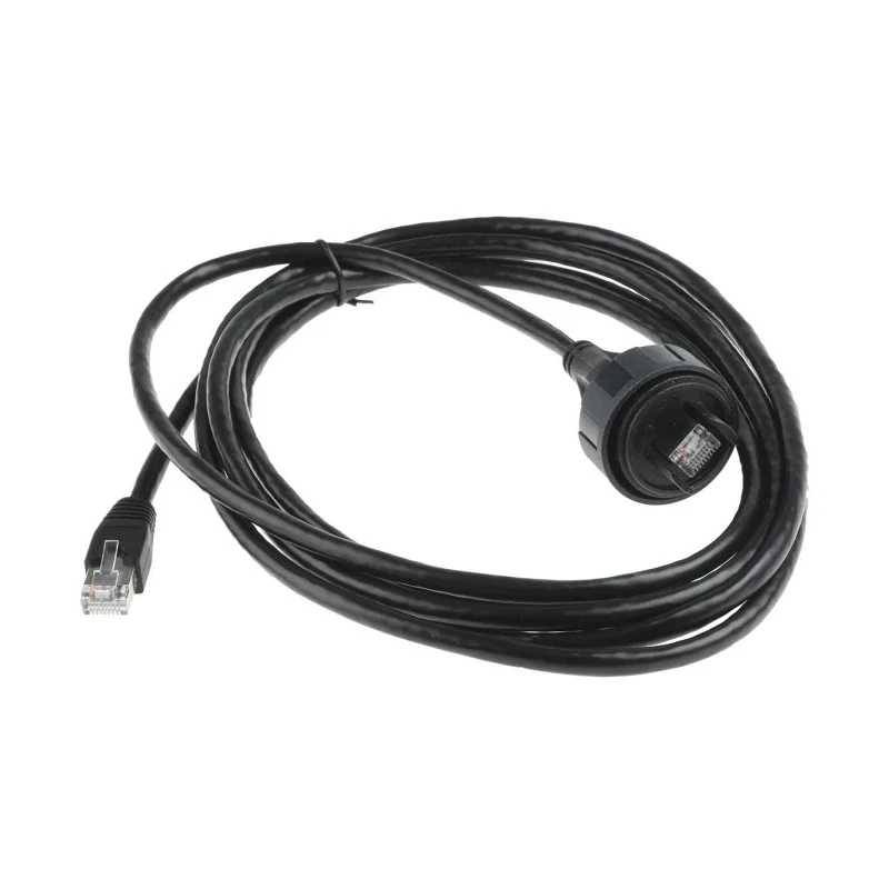 Bulgin Buccaneer for Data Cat5e Ethernet Cable, 3 m, Screened, Shielded, Black Polyurethane Jacket 