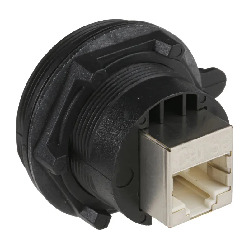 Bulgin Buccaneer Series RJ45 Connector Female, Panel Mount, Cat5e Cat6a Shielded Straight 1 Port 8 Way 