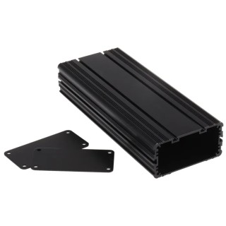 RS PRO Black Anodised Aluminium Instrument Case 40 mm Height x 200 mm Length x 81.4 mm Width 468-7140